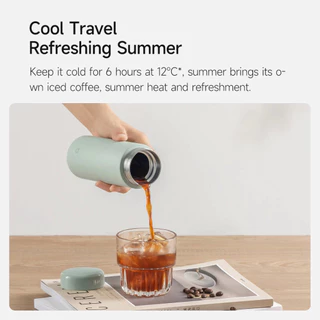 Xiaomi Mijia Insulated Water Bottle แก้วฉนวนกันความร้อน ฉนวนแก้วเดินทาง แก้วเก็บอุณหภูมิขนาดพกพา 350ML สแตนเลส 316L นาน