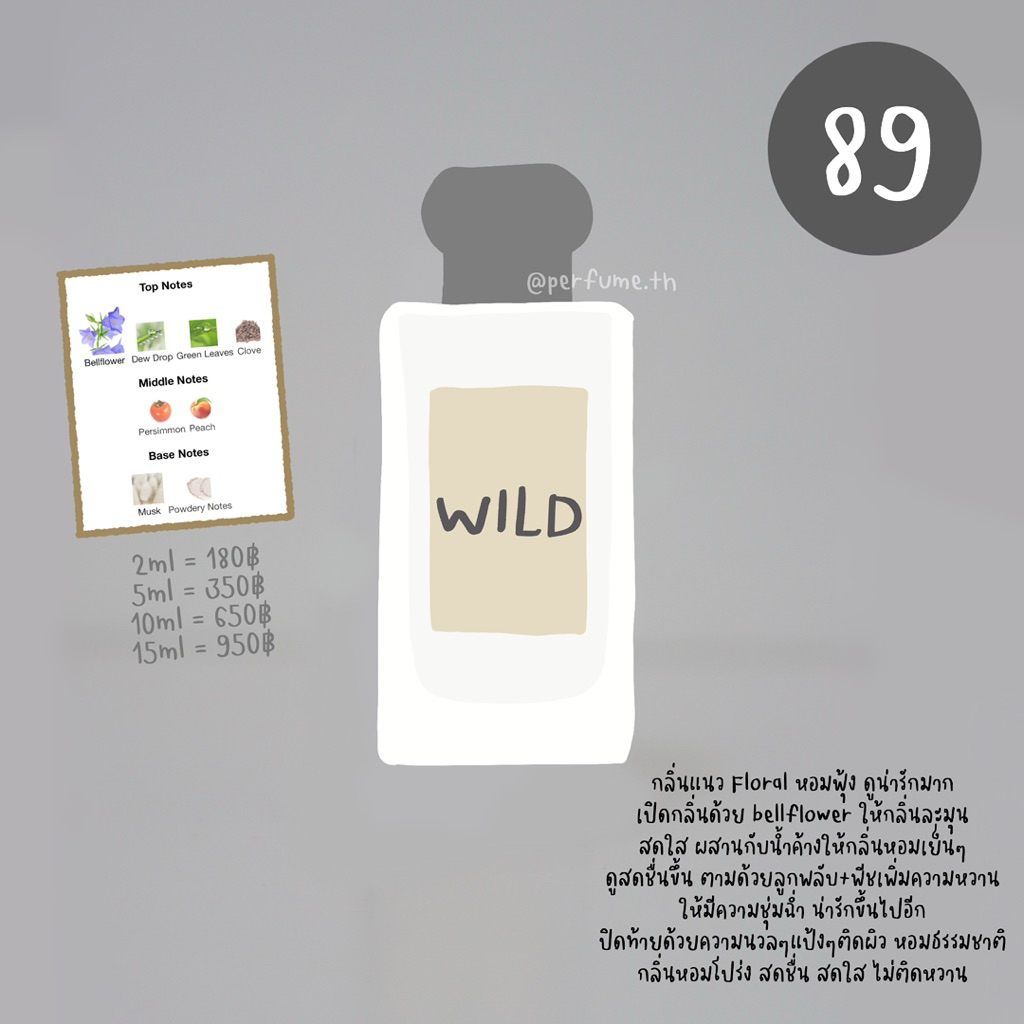 (น้ำหอมแบ่งขาย) เบอร์ 89 ไวด์ บลูเบล