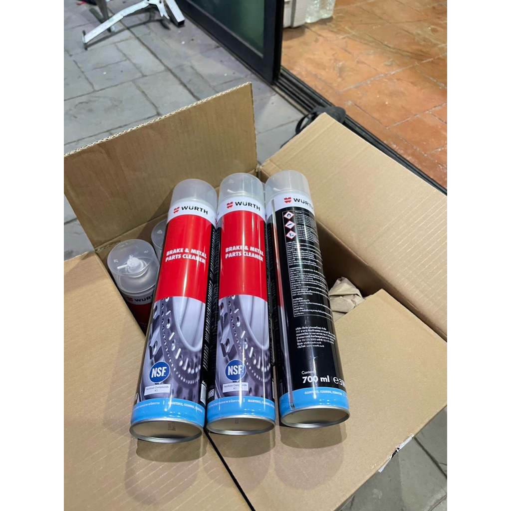 สเปรย์ทำความสะอาดเบรค ล้างเบรค WURTH BRAKE CLEANER ,700ml เขม่า ฝุ่นเบรค คราบน้ำมัน คราบจาระบี