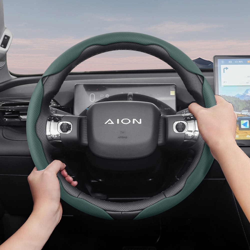 หุ้มพวงมาลัยเฉพาะรุ่น AION ไอออน หนังเจาะรูระบายอากาศ ดีไซน์แบ่งเป็นช่วง บางพิเศษ V/Y Plus/ES/UT/Hyptec HT SSR
