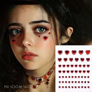 เพชรติดหน้า ติดผม sticker (สติ๊กเกอร์ติดหน้า) 👩🏻 มีกาวในตัว กาว เปลือกหอย 🇹🇭 (พร้อมส่ง)