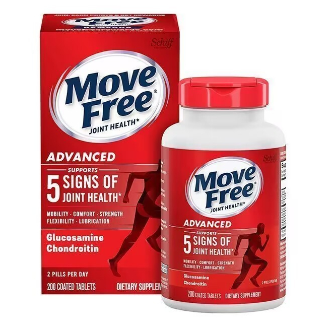 MoveFree Glucosamine Chondroitin Calcium เม็ดสำหรับข้อต่อในวัยกลางคนและผู้สูงอายุ exp:2027