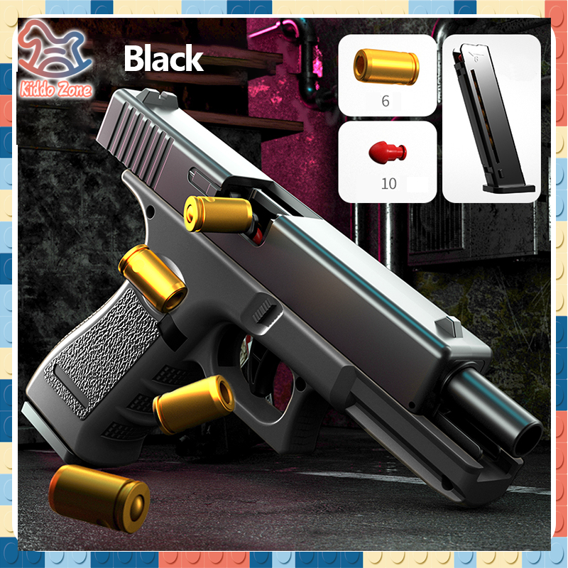 การจำลอง Glock กึ่งอัตโนมัติของเล่นเปลือกหอยจําลองการจําลองการยิงCS เกมของเล่นเด็กปลอดภัย