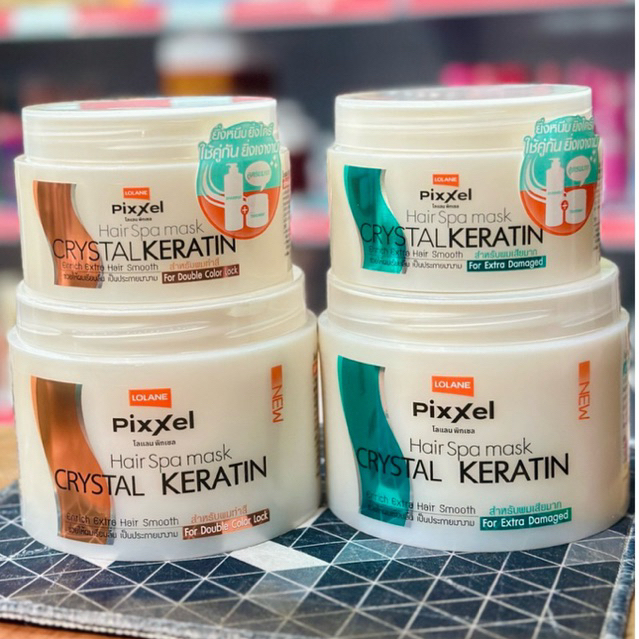 Lolane Pixxel Hair Spa Mask Crystal Keratin โลแลน พิกเซล เคราตินมาสก์จากขนแกะธรรมชาติ