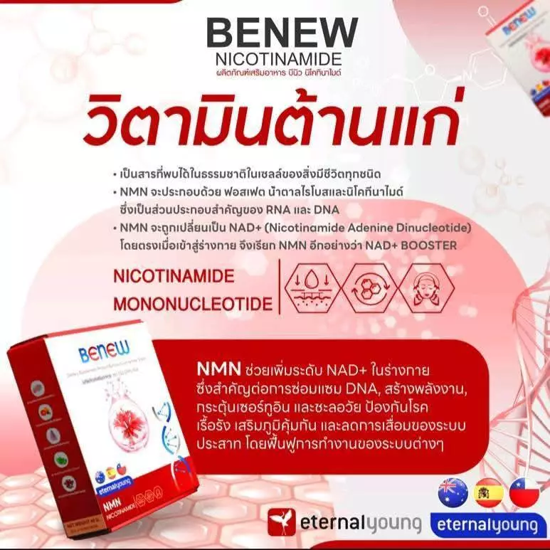 BeNew NMN Nicotinamide วิตามินต้านแก่ thumbnail 5