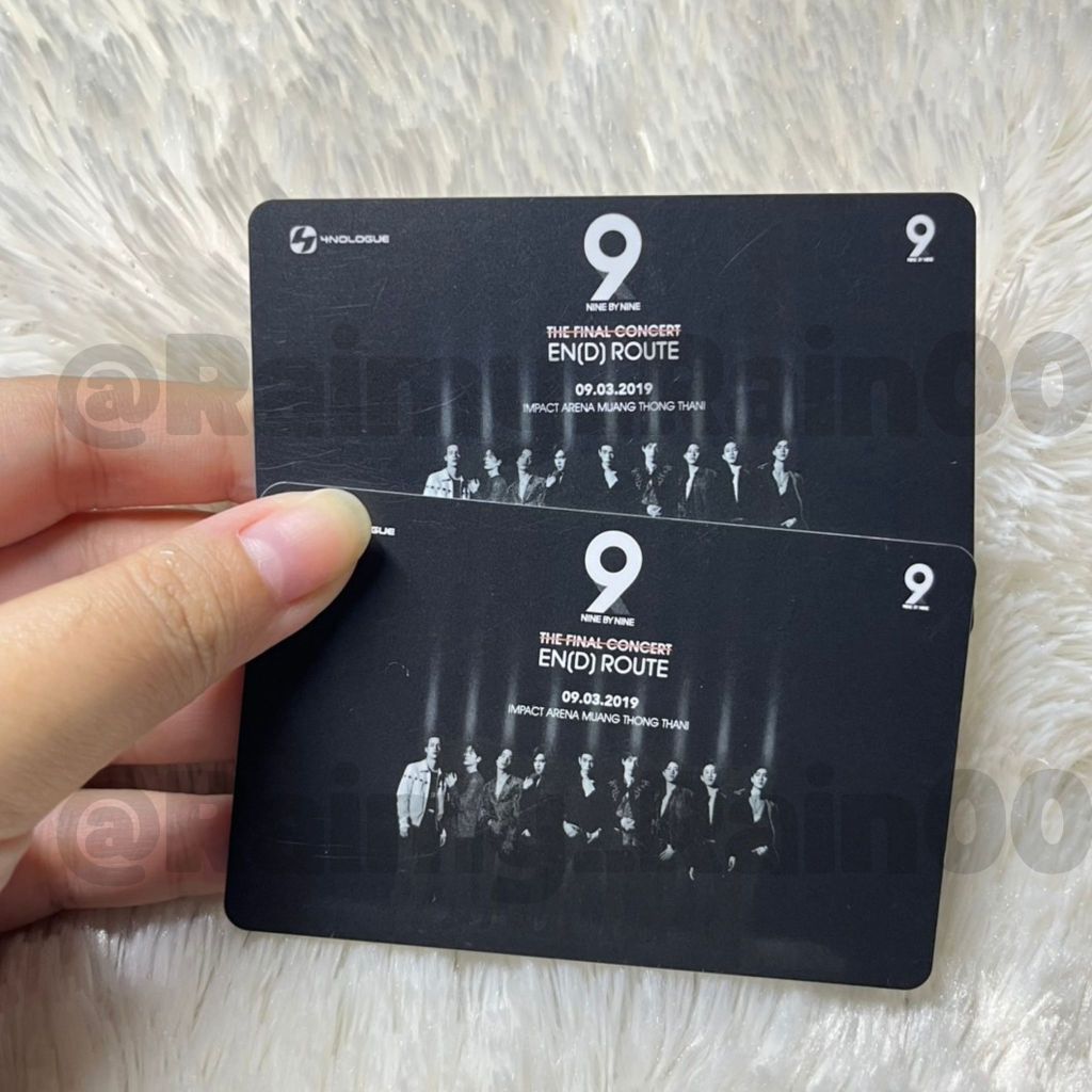 พร้อมส่ง การ์ดแข็งบัตรคอนเสิร์ต 9 NINE BY NINE