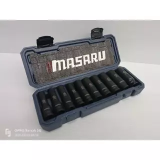 MASARU ชุดลูกบล็อก 💥รุ่นใหม่ล่าสุด💥 SADW-200 1/2 นิ้ว 10 ชิ้น มีขนาด: 10, 12, 13, 14, 15 ,17, 19, 21, 22, 24 มม. ของแท้