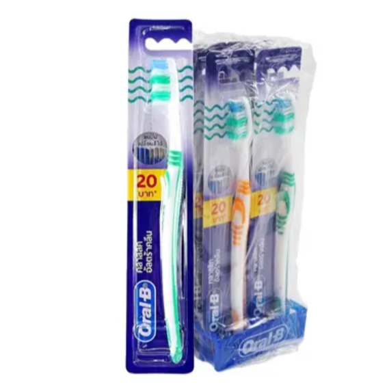 แปรงสีฟัน รุ่นคลาสสิค ขนแปรงนุ่ม ออรัลบี 6 ชิ้น Classic Toothbrush Soft Bristles Oral B