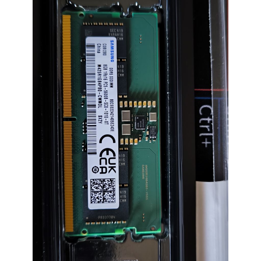 Samsung 8GB (1 x 8GB) Laptop Memory RAM 5600Mhz DDR5 Non-ECC Unbuffered SODIMM 260 Pin 1.2V มือ2สภาพ