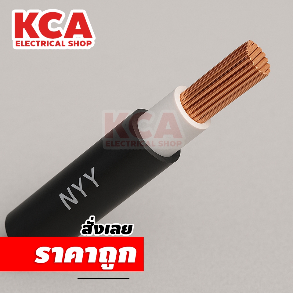 สาย NYY ขายแบ่งทุก 5เมตร เบอร์ 1x10 / 1x16 / 1x25 / 1x35 / 1x50