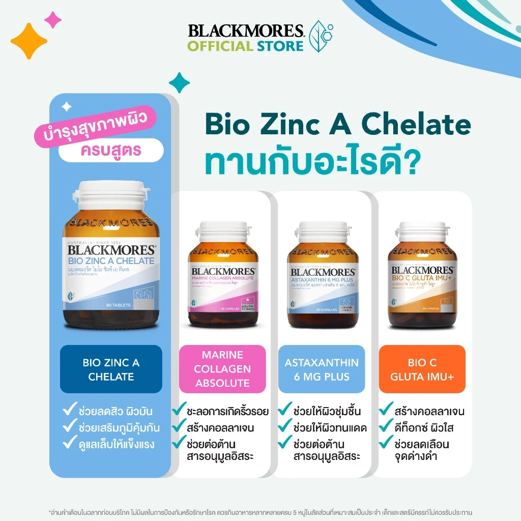 Blackmores Bio Zinc A Chelate (90 tabs) แบลคมอร์ส ไบโอ ซิงค์ เอ คี เลต (90 เม็ด) thumbnail 7