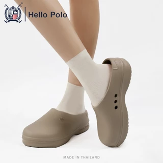 Hello Polo รองเท้าแตะผู้หญิง รองเท้าหัวโต ขาว 3.5cm พื้นหนา กันลื่น กันน้ำ ทนต่อการสึกหรอ ผู้หญิง เหมาะกับฤดู HP8009