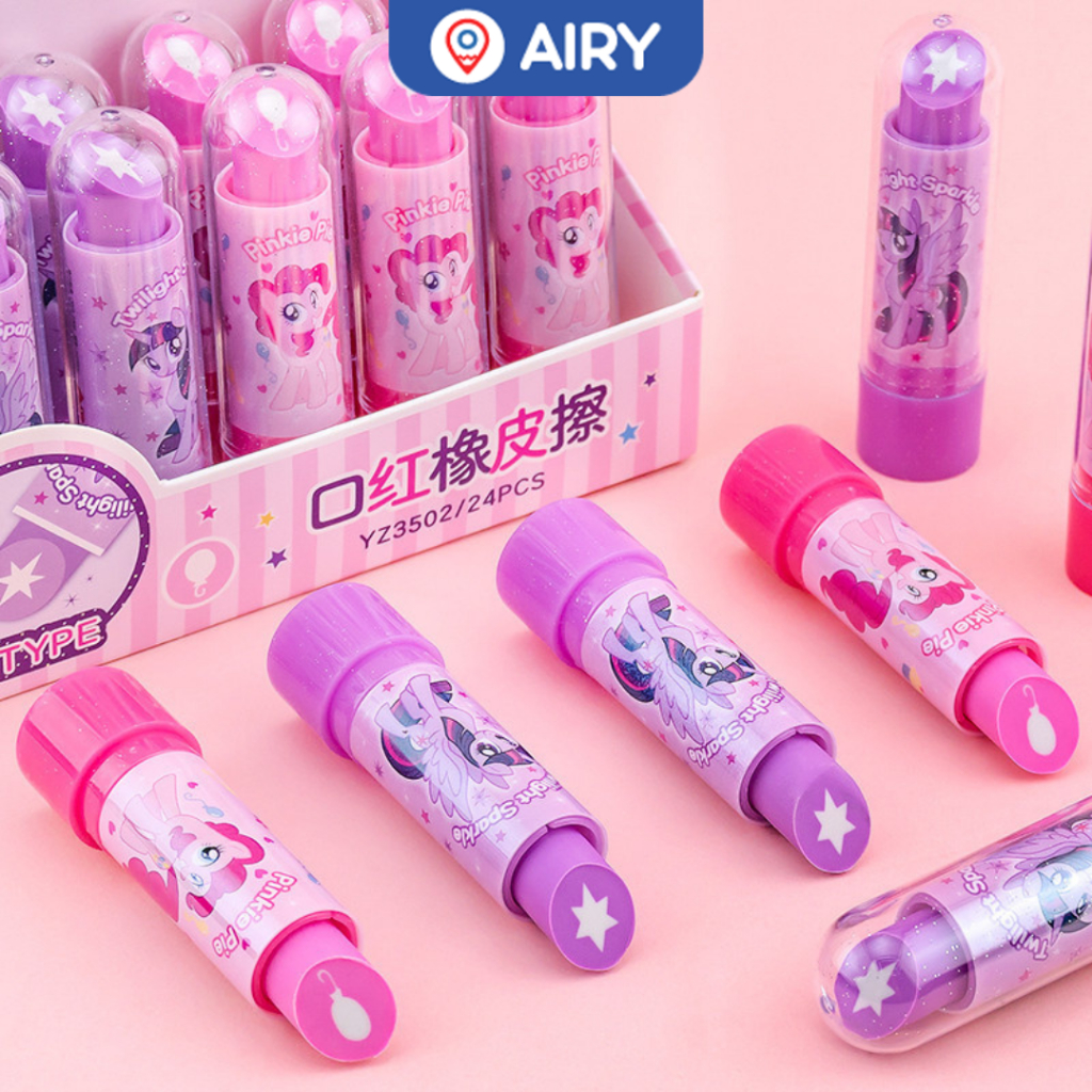 ยางลบ My Little Pony ดีไซน์แบบลิปสติก ตัวการ์ตูนโพนี่ รุ่น YZ3502 ลบสะอาด ลิขสิทธิ์แท้ ส่งจากไทย - รูปที่ 2