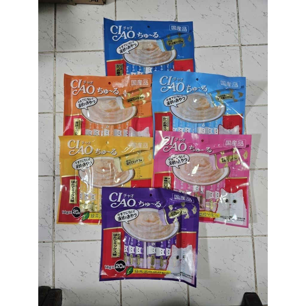 ciao ขนมแมวเลีย 20ซอง ขนมแมว อาหารแมว