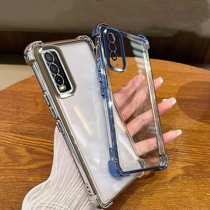 เคสใส ขอบสี กันเลนส์กล้อง สำหรับVivo Y12A Y12S Y3S Y20 Y20S Y20I Y11 Y12 Y15 Y17กันกระแทก