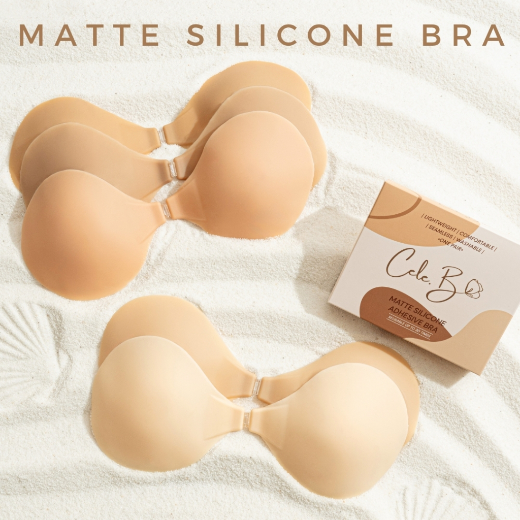 Cele.b บราซิลิโคนเนื้อแมท ทรงกลม matte silicone bra พร้อมส่ง5เฉดสี กาวอ่อนโยน