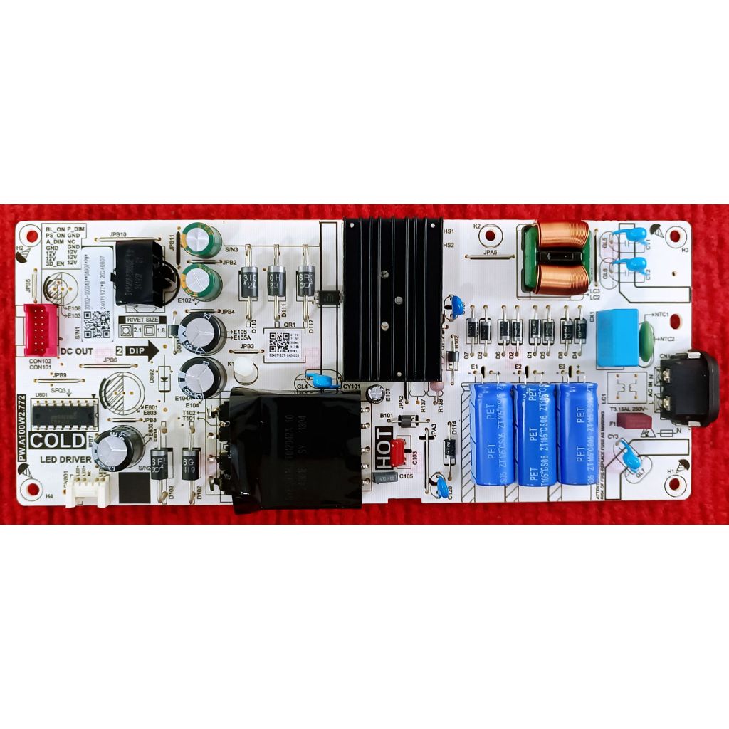 เพาเวอร์ซัพพลายทีวี TCL รุ่น 55V6B , 55P655, 55P6K พาสบอร์ด PW.A100W2.772 ( 67.1V-71.5V 380mA )