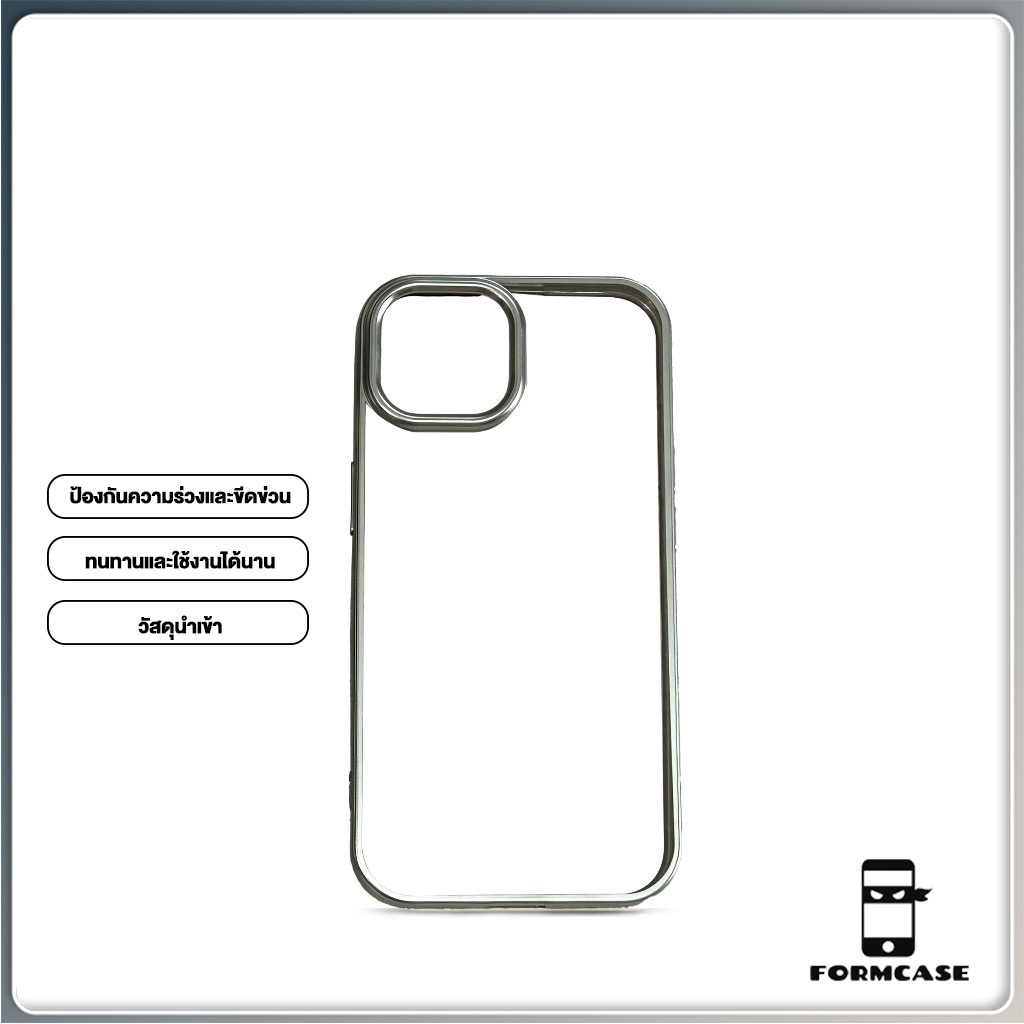 🔥FormCase🔥การชุบที่หรูหราเคสใสเรียบง่ายเข้ากันได้สำหรับ IPhone16 13 12 11 15 14ProMax 7/8Plus XR X XS MAX15 14Plus Pro