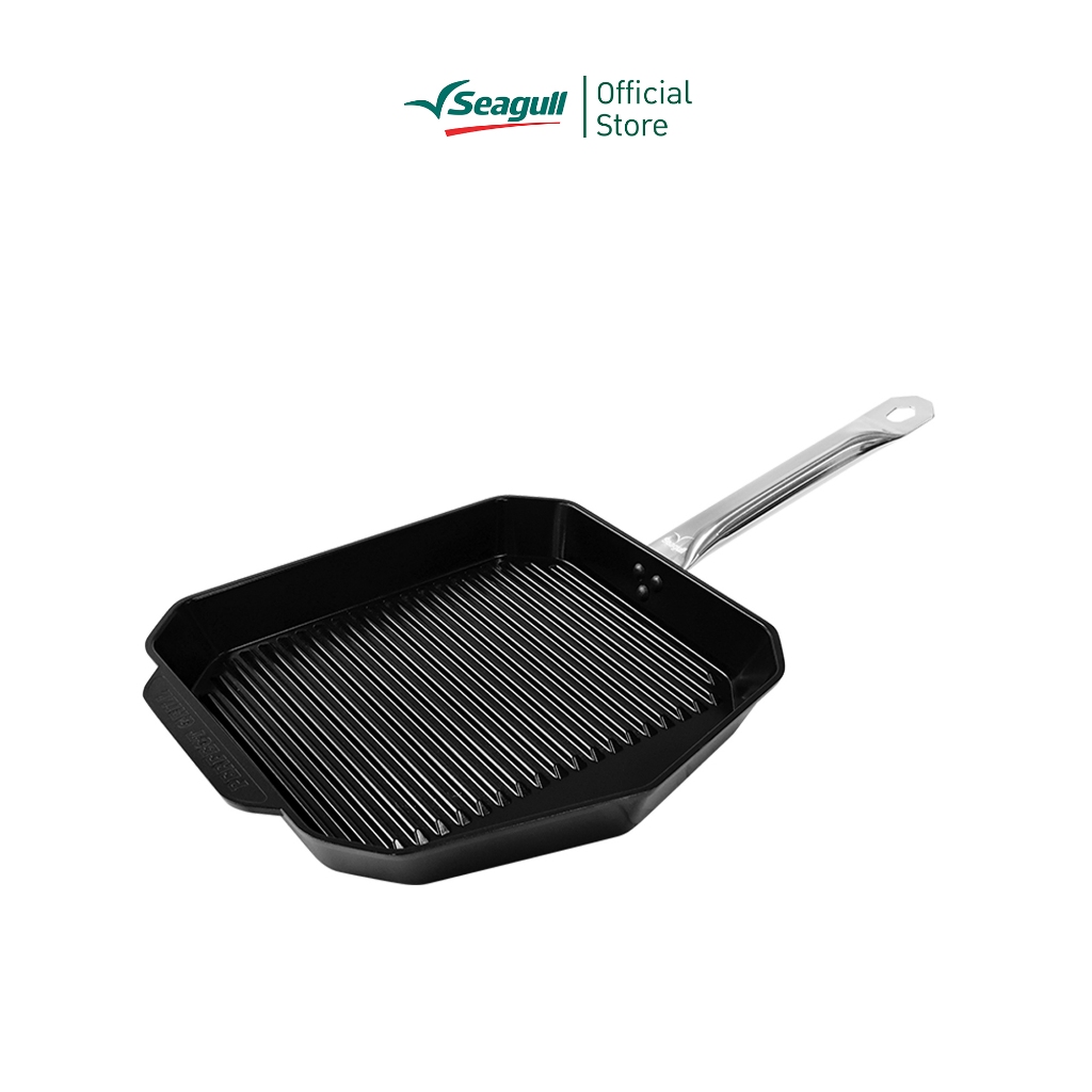Seagull กระทะย่างนอนสติ๊ก เพอร์เฟค กริลล์ อินดักชั่น ขนาด 28 ซม. Perfect Grill Non-stick Induction Grill Pan