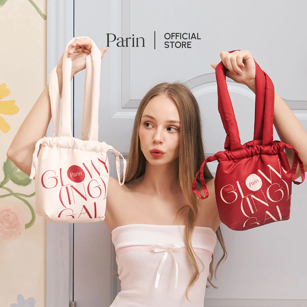 NEW Parin Puffy Bag – กระเป๋าสะพายผ้า นุ่มเบา ใส่สกินแคร์ เครื่องสำอาง พกพา thumbnail 5