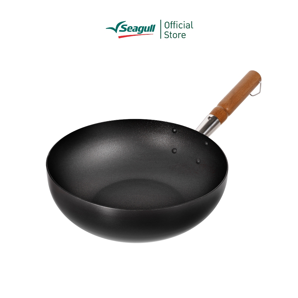 Seagull กระทะทรงลึกนอนสติ๊ก แบล็ค ดราก้อน อินดักชั่น ขนาด 30 ซม. Black Dragon Non-stick Induction Deep Fry Pan
