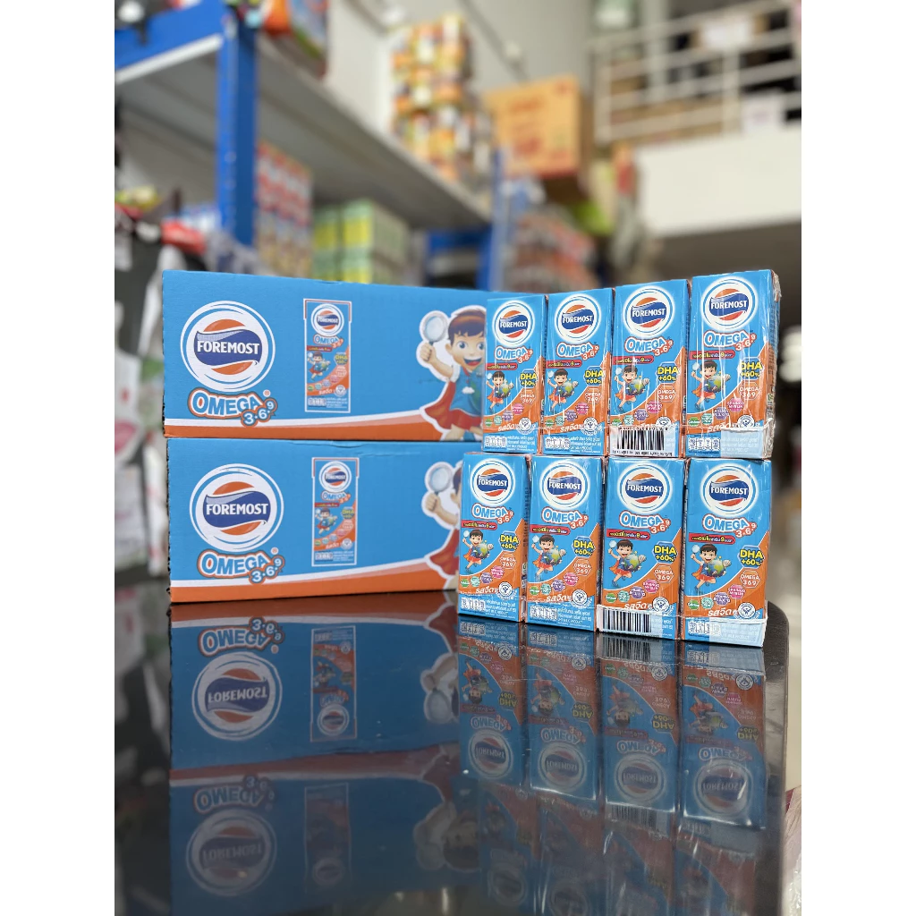 (ยกลังสุดคุ้ม+ส่งฟรี) โฟร์โมสต์ โอเมก้ารสจืด 180มล.x36 กล่อง