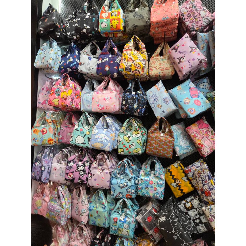 พร้อมส่ง 🇹🇭 👜ถุงผ้าผับได้แบบพกพา 🐰🎀ลายการ์ตูนสุดคิ้วท์ (มีลายเข้าใหม่ค่ะ)