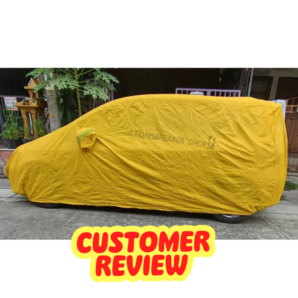 ผ้าคลุมรถ MG GS ผ้าPVCสีเหลือง-สีดำ เนื้อผ้าหนาอย่างดี ฟรีถุงผ้าPVC ผู้ผลิตไทย พร้อมส่ง - รูปที่ 4