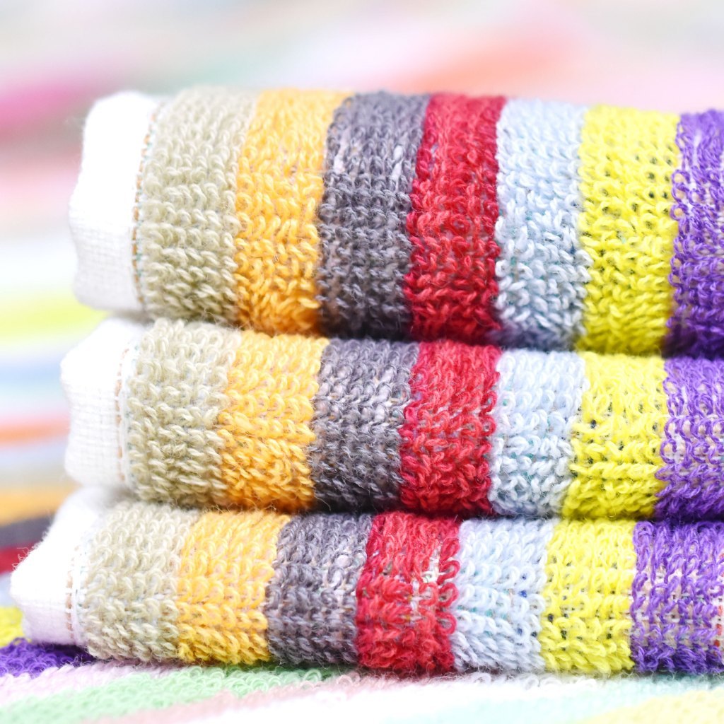 ผ้าขนหนูรายริ้วสีรุ้ง ขนาด3572ซ.ม. Cotton100% ซับน้ำดีมาก รูปที่ 2