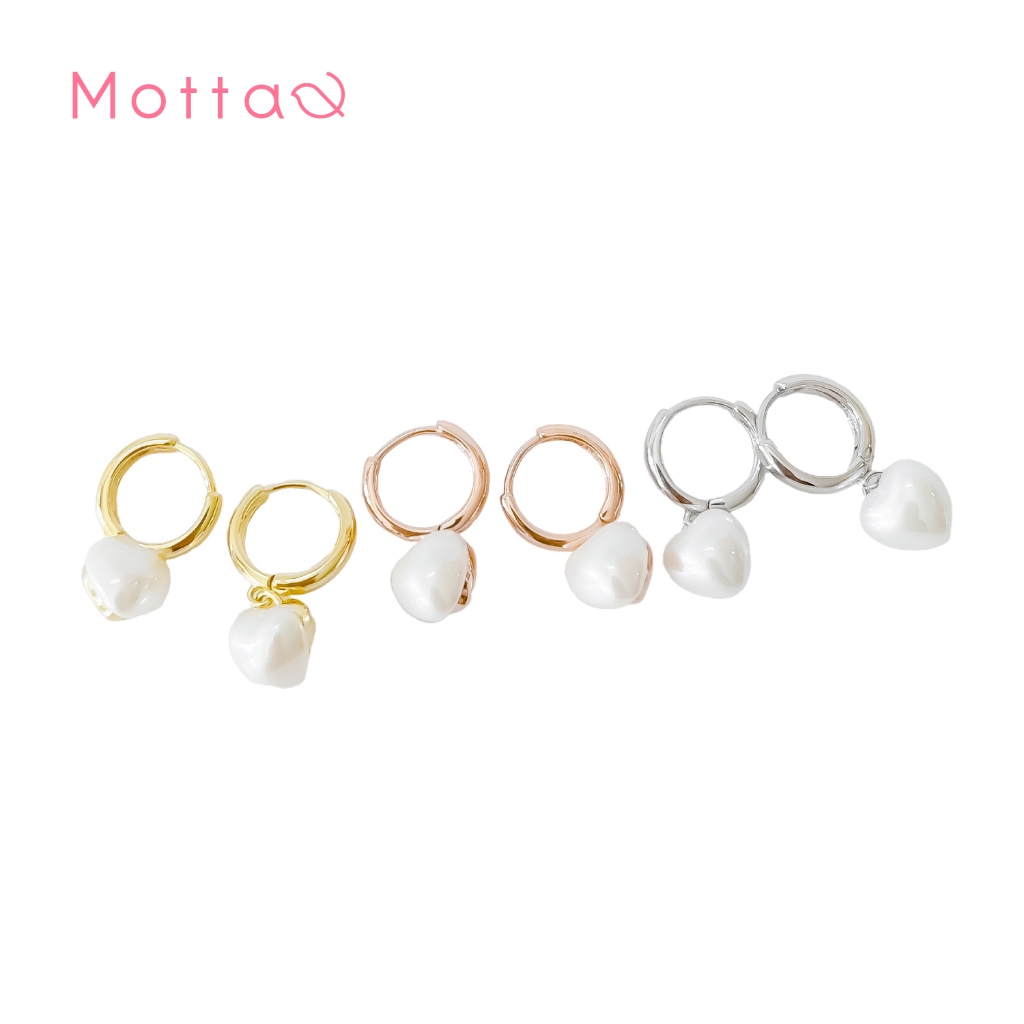 Motta Earring ต่างหูห่วงมีจี้หัวใจ