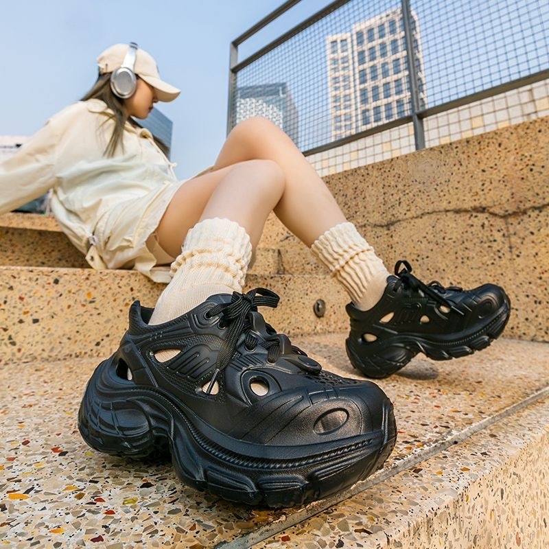 FOYA SHOES รองเท้าแฟชั่นสตรี INS รองเท้าผ้าใบยอดนิยม EVA วัสดุ 5.5 ซม1754386445253