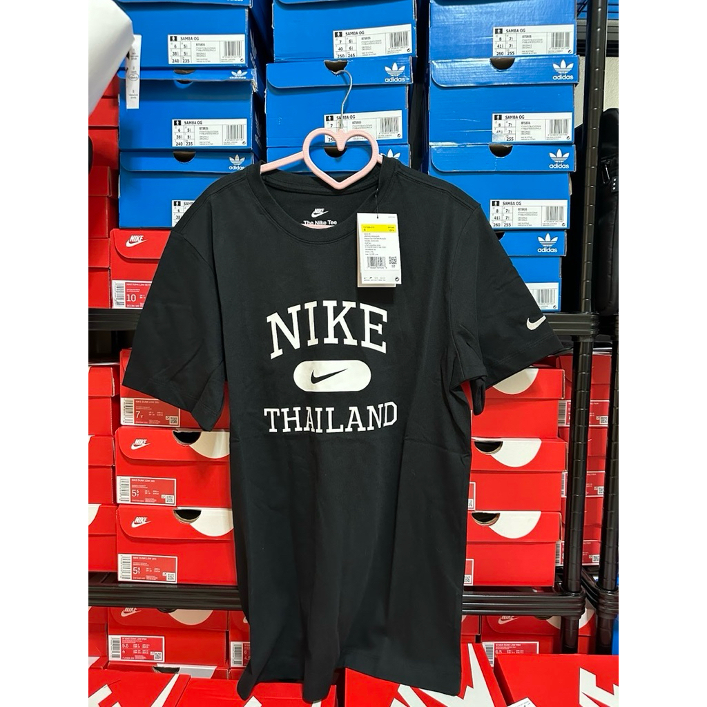 พร้อมส่ง เสื้อ Nike ขายต่ำกว่าราคาป้าย ของแท้ 100% เสื้อยืด Nike ลาย Thailand สีขาว สีดำ ของแท้ ป้าย