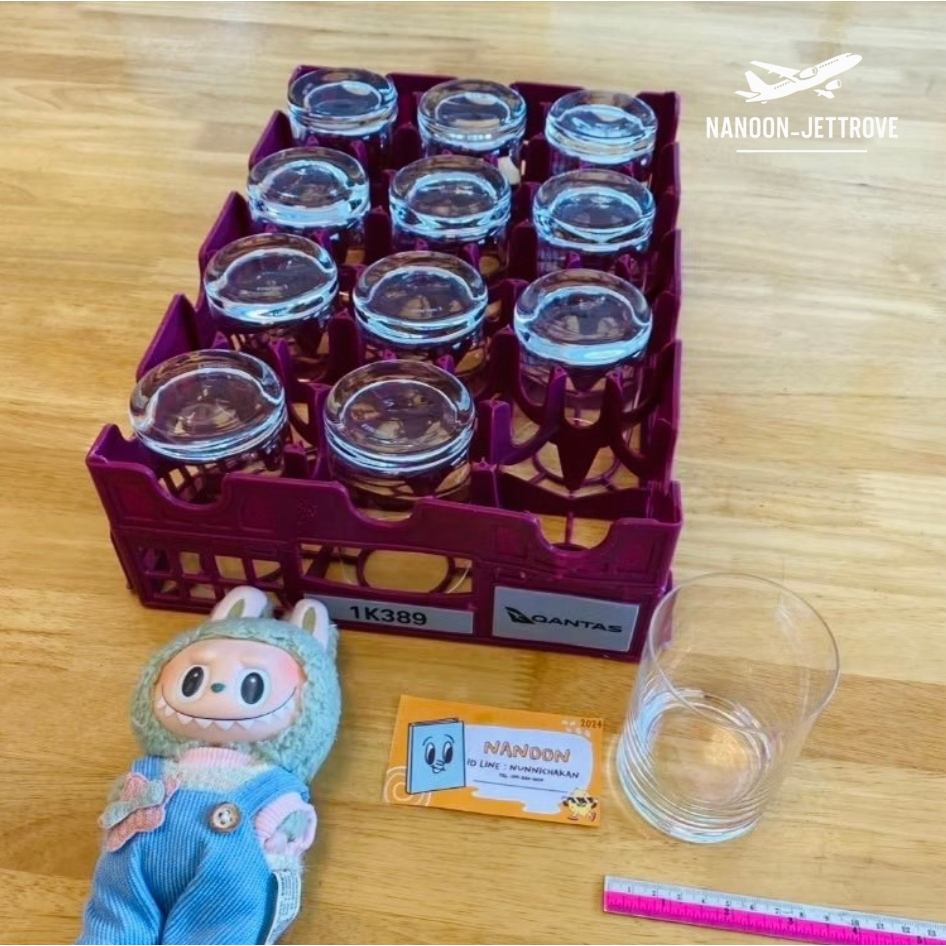 ✨ แก้วน้ำ Emirates แท้ | คัดสวย (แพ็กในตะกร้า QANTAS) สายการบินพรีเมียม