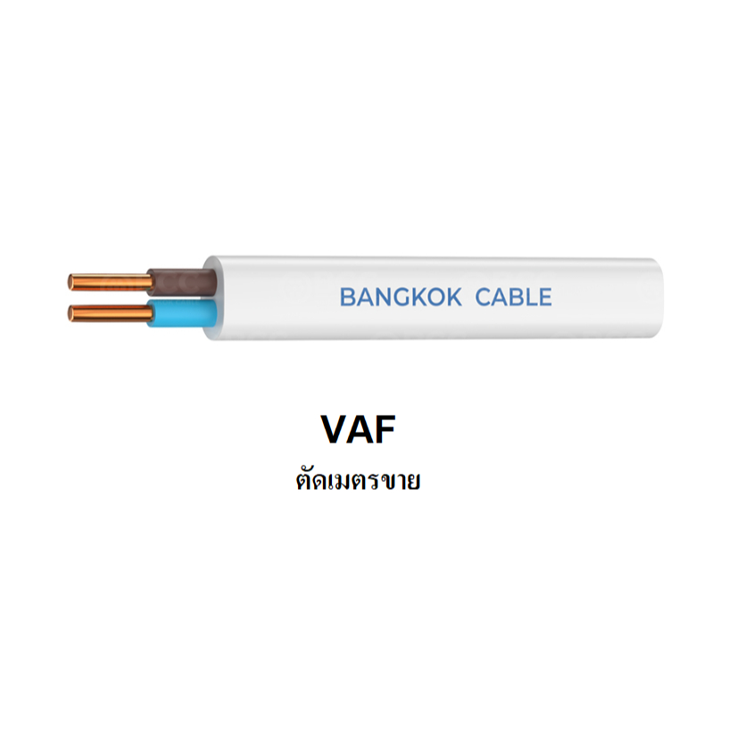 [BCC] สายไฟ VAF 2x1 2x1.5 2x2.5 2x4 sqmm ตัดเมตรแบ่งขาย