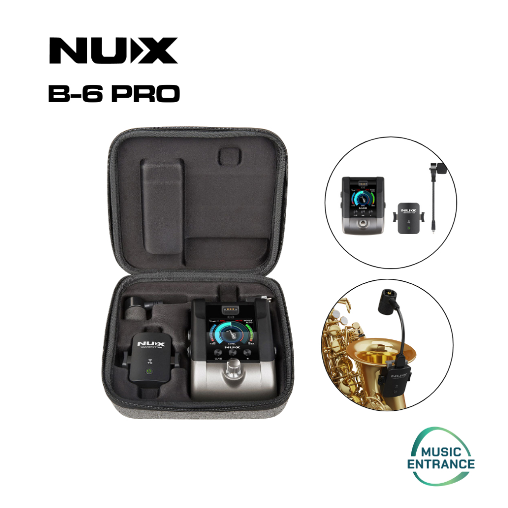 NUX B-6 PRO Wireless System for Wind Instruments ไวเรสไร้สาย NUX B6PRO สำหรับเครื่องดนตรีประเภทเป่า