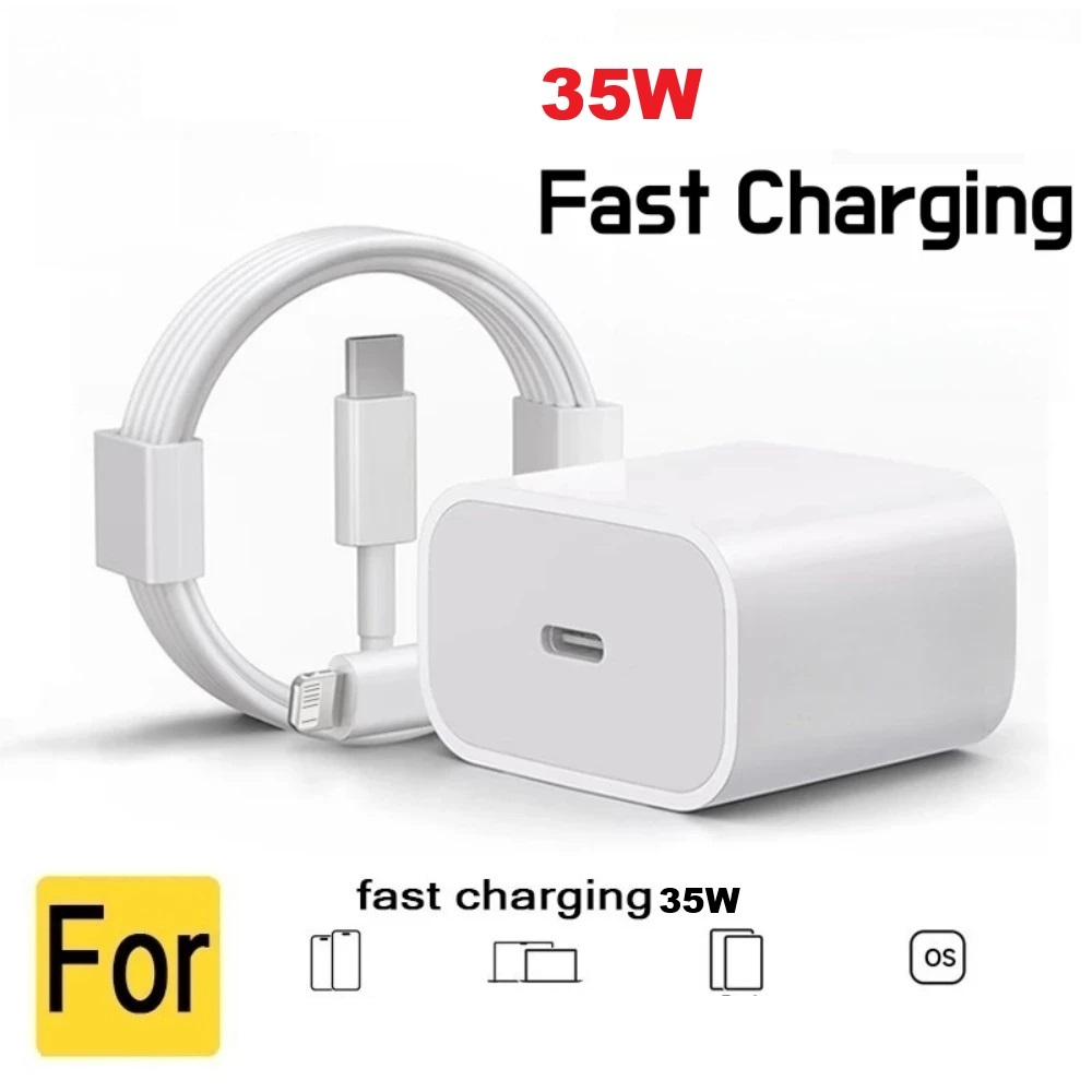 สายชาร์จ ชาร์จไว 35W สายชาต หัวชาร์จPD【สำหรับ 6 7 8 X XR XS 11 12 13 14pro max / pad】