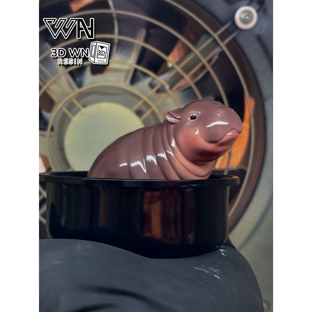 โมเดลหมูเด้งพร้อมกะละมังคู่ใจ งาน 3D Print ผลิตและทำสีด้วยมือของคนไทย