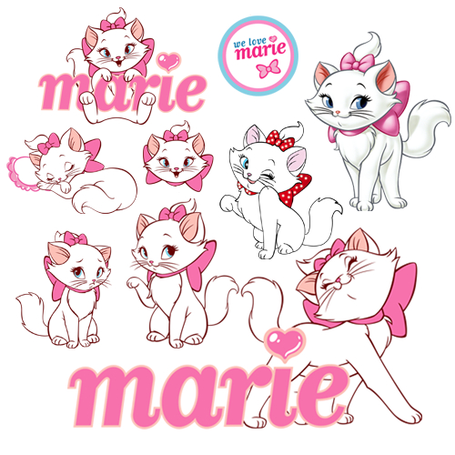 ตัวรีดสติกเกอร์แมวมารี 🐱 Marie 🐱  รีดง่ายแผ่นฟิมล์รีดร้อน