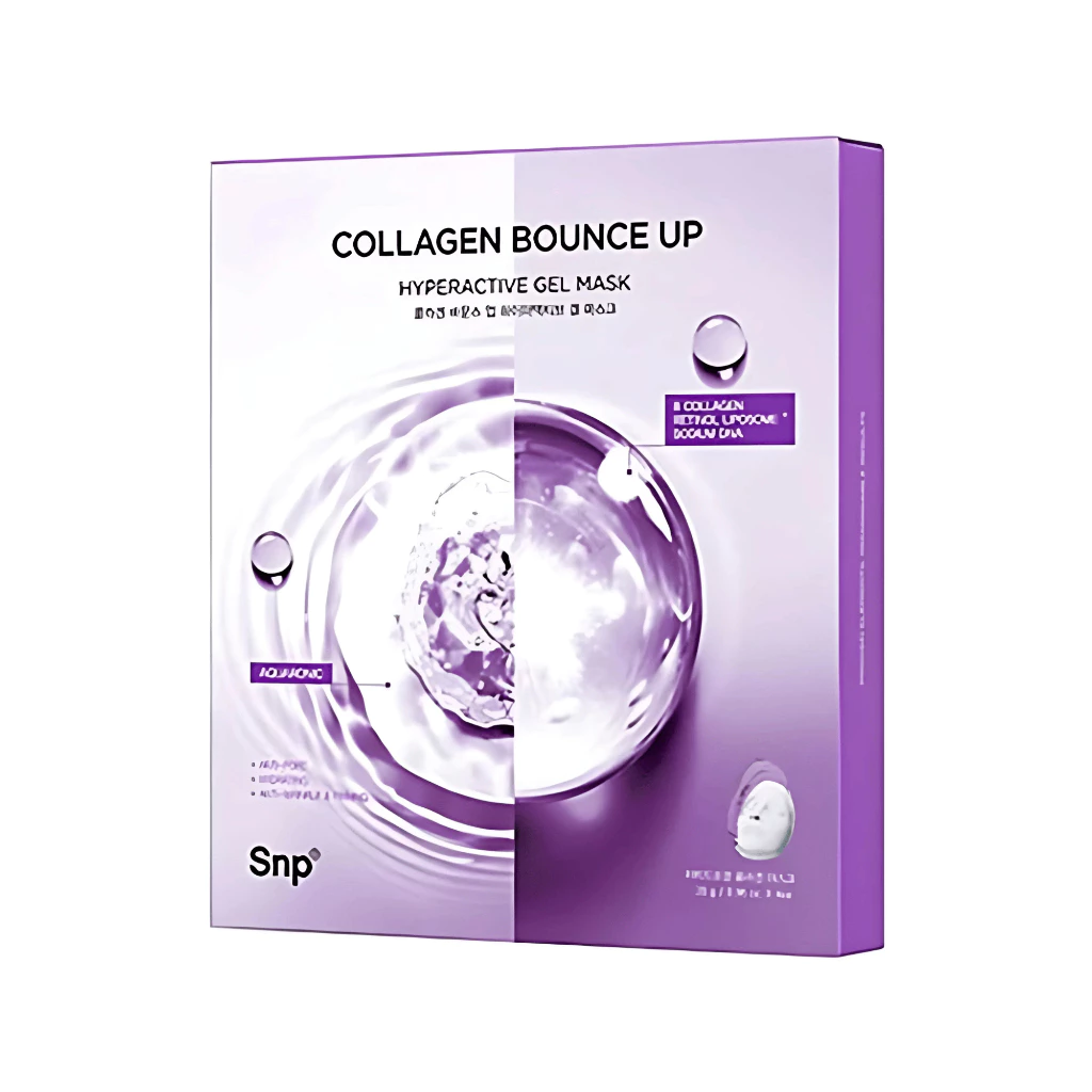 [4แผ่นมาส์กไฮโดรเจล] SNP Collagen Bounce Up Hyperactive Gel Mask 4pcs