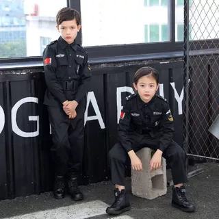 จัดส่งจากกรุงเทพ🔥หน่วยรบพิเศษ ชุดตำรวจเด็ก หน่วยคอมมานโด หน่วยจู่โจม ชุดอาชีพเด็ก เครื่องแบบตำรวจเด็ก