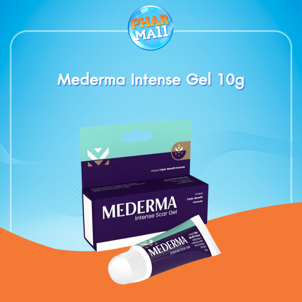 Mederma Intense Gel 10g มีเดอร์ม่า เจลลบรอยแผลเป็น รอยดำจากสิว แผลจากอุบัติเหตุ แผลจากการผ่าตัด
