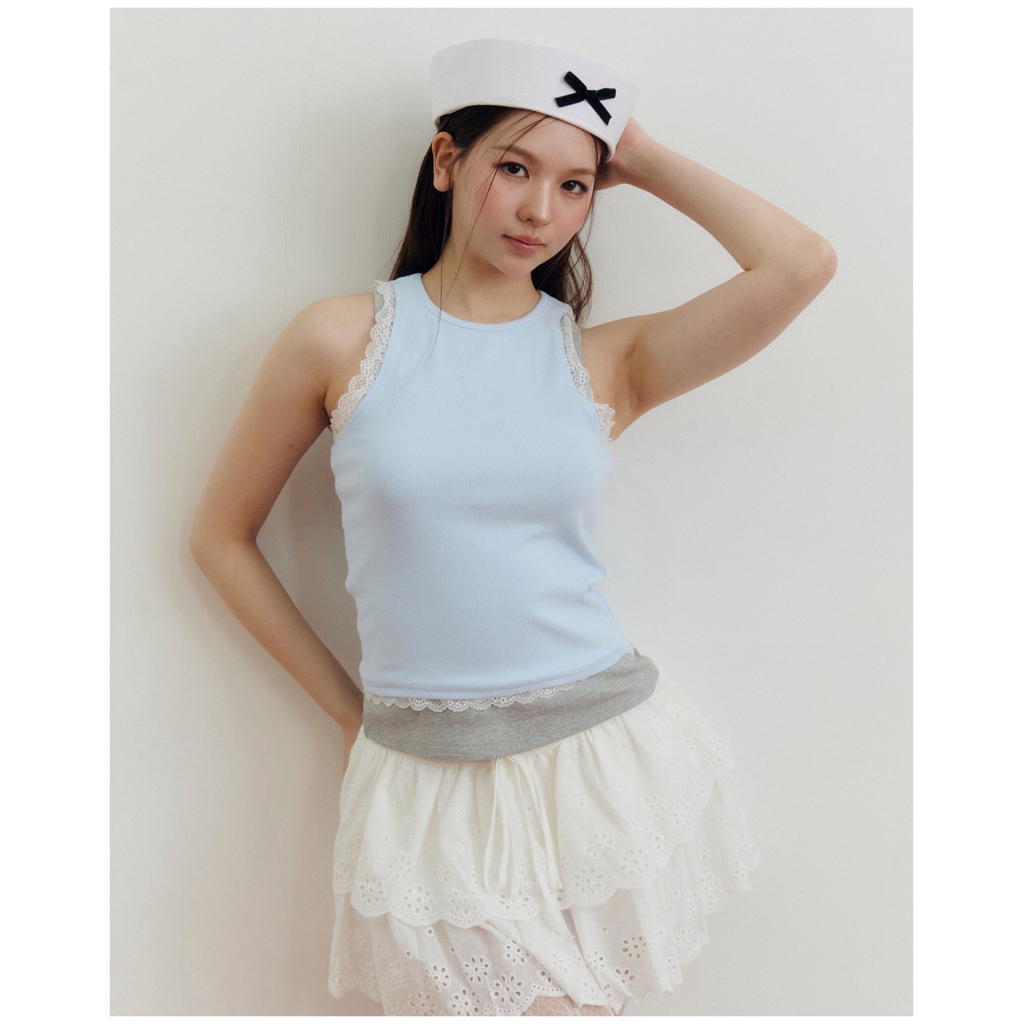 MALISTA - The Princess tank เสื้อกล้ามขอบลูกไม้