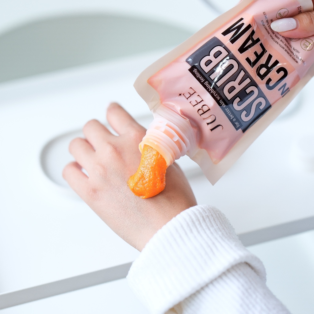 สครับผิว จูบีสครับอินครีม สครับแล้วแตกตัวเป็นเนื้อครีม ผิวสว่างใสตั้งแต่ครั้งแรก ลดรอยจุดด่างดำ ผิวคล้ำเสียสะสม - รูปที่ 2