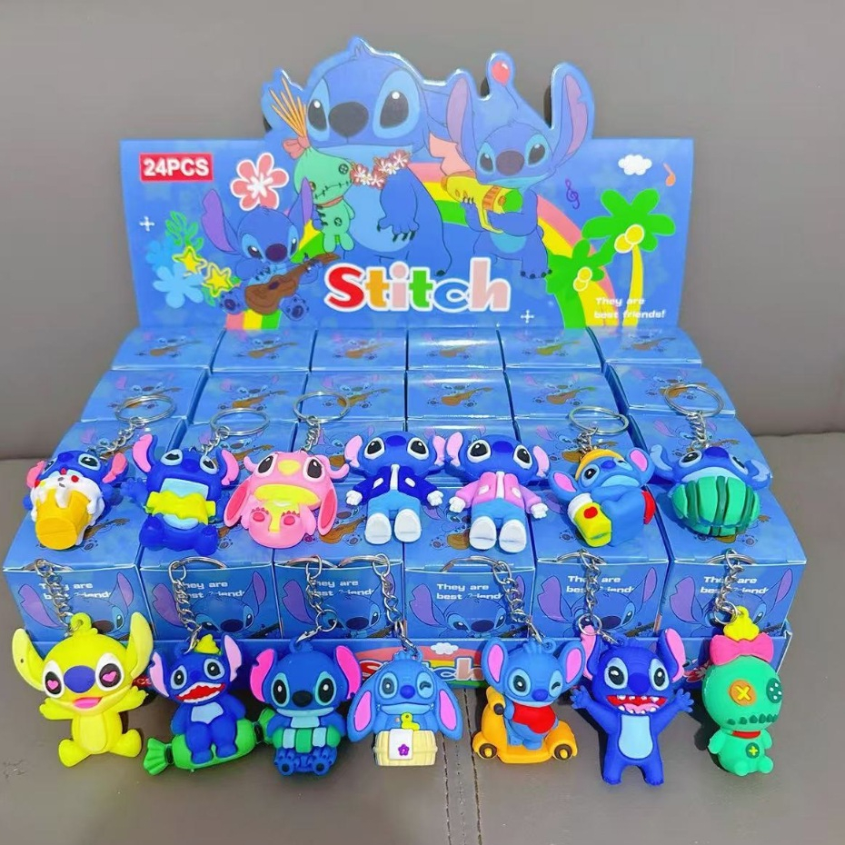 กล่องสุ่มพวงกุญแจ Stitch (ยกกล่อง 24 สุ่ม) คละลาย น่ารักสุดๆ