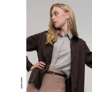 PETCHPLOY - No wrinkle Satin shirt เสื้อเชิ้ตไม่ยับ เนื้อผ้าซาตินมีความนิ่ม คืนทรง