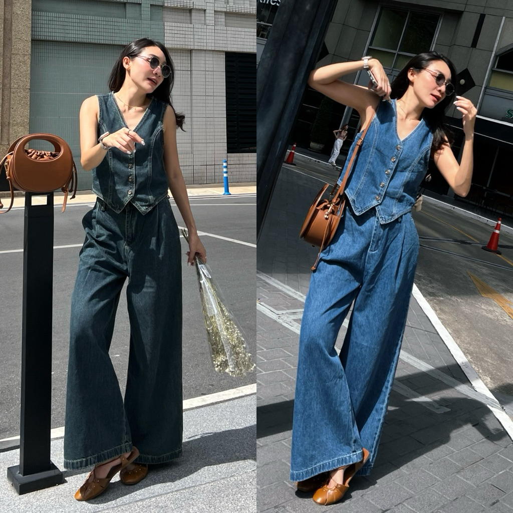 Denim set ชุดเซ็ทยีนส์ผ้าพรีเมี่ยม