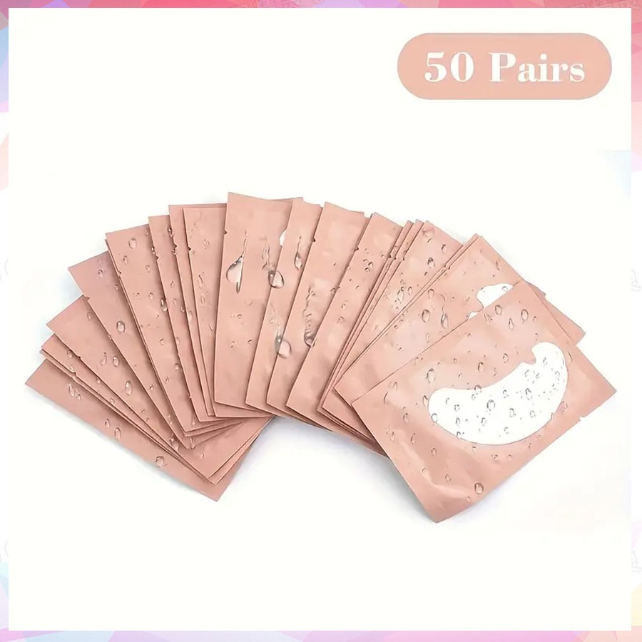 *พร้อมส่งในไทย  อายแพดต่อขนตา อายแพด Eyepad 50 คู่/ถุง แผ่นรองใต้ตา หน้ากากแปะใต้ตา สำหรับต่อขนตา