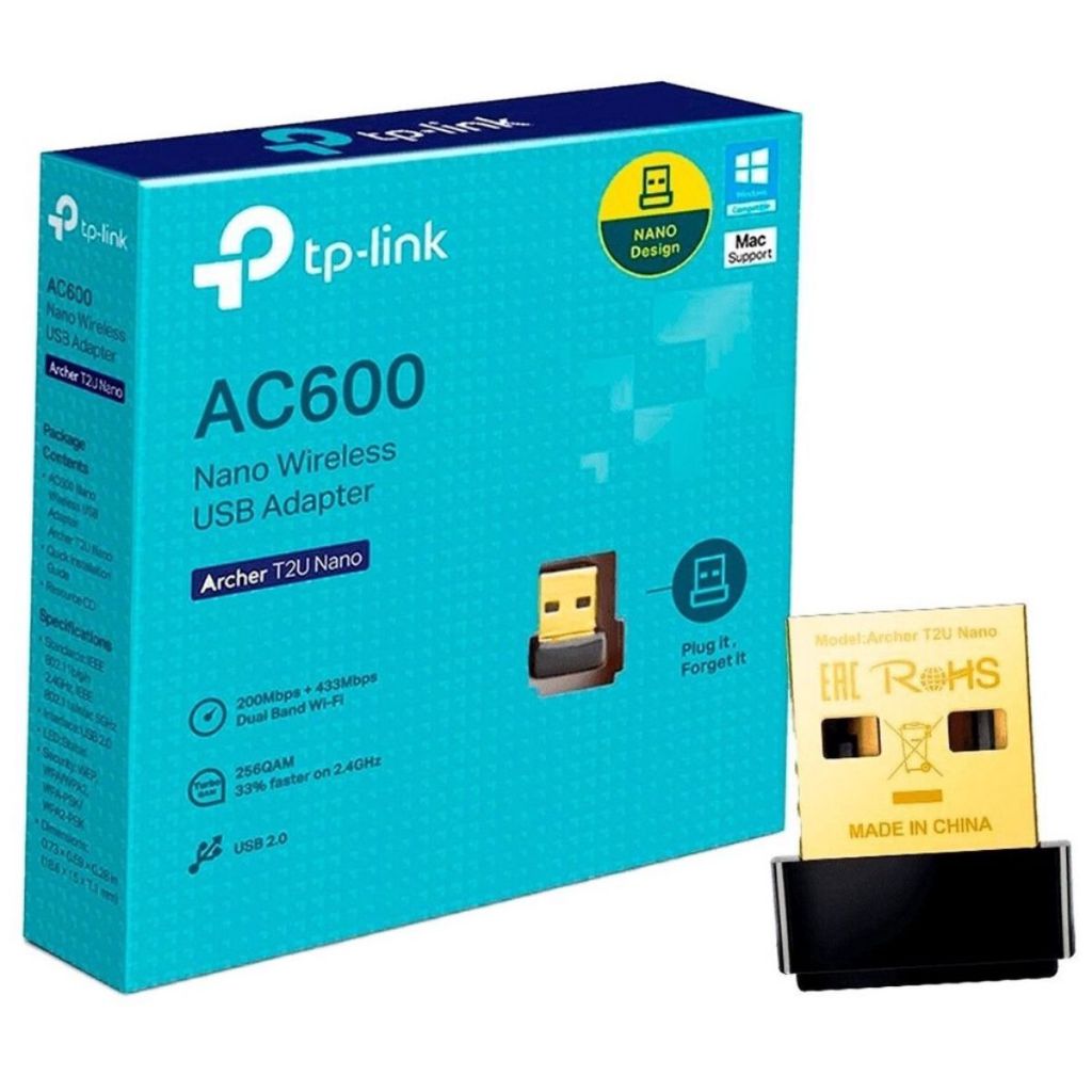 TP-LINK WIRELESS USB ADAPTER ARCHER T2U NANO AC600 NANO T2U NANO AC600