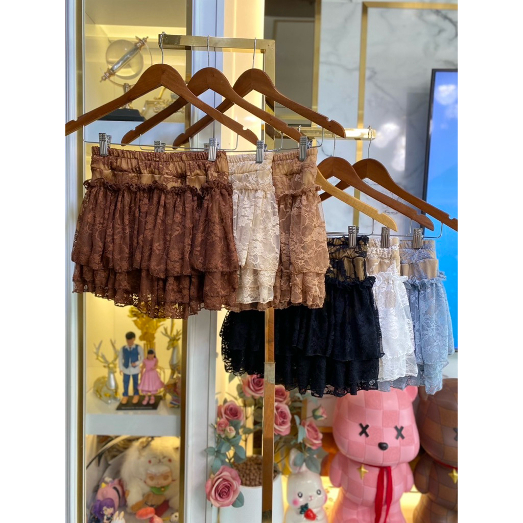 ร้านบุกบุ๊ยยย   งานมาใหม่  กระโปรงลูกไม้นิ่ม   ซับในเป็นกางเกง ราคา ถูกที่สุด ดีลบีเคเค แกลเลอรีภาพที่ 2