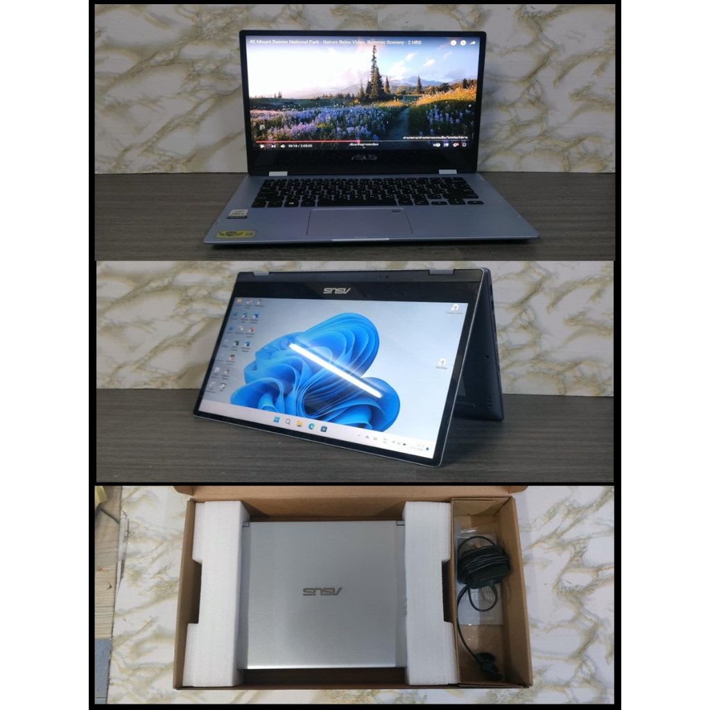 ASUS  Flip14  จอTouch หมุนพับ360ํ  ssd m.2 ลื่นๆ  จอสัมพัส+หมุนเหมือนTaplet ได้อีก